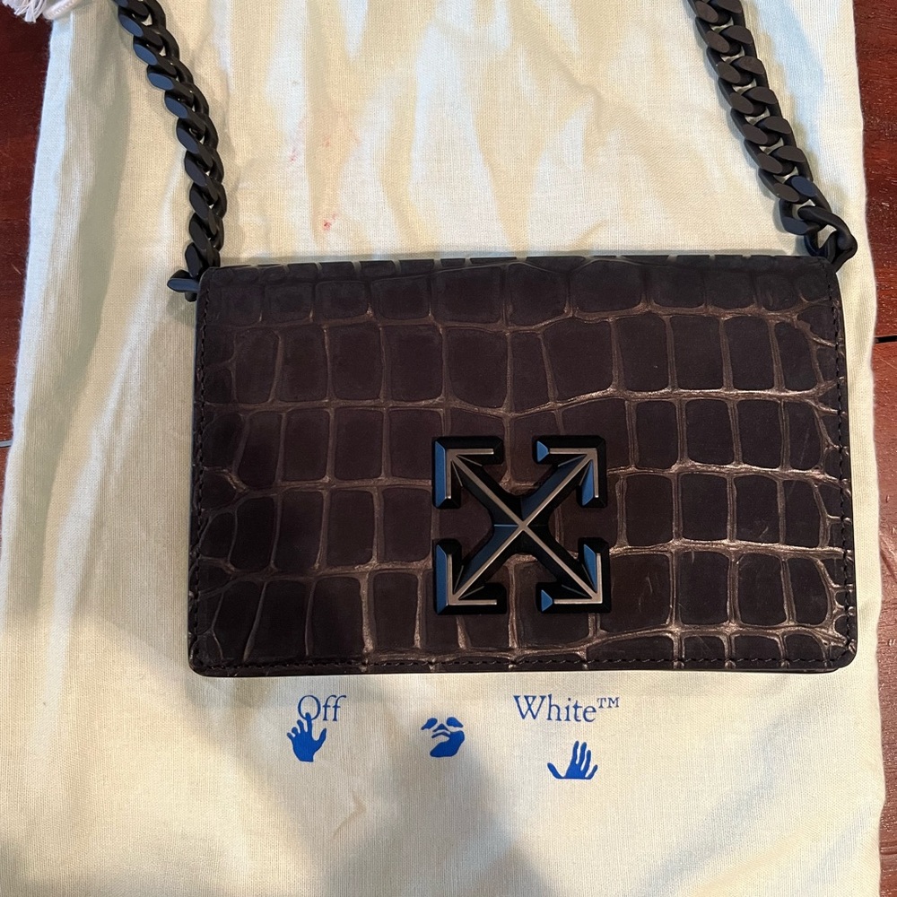 Off-White Authentic Snakeskin Shoulder Bag